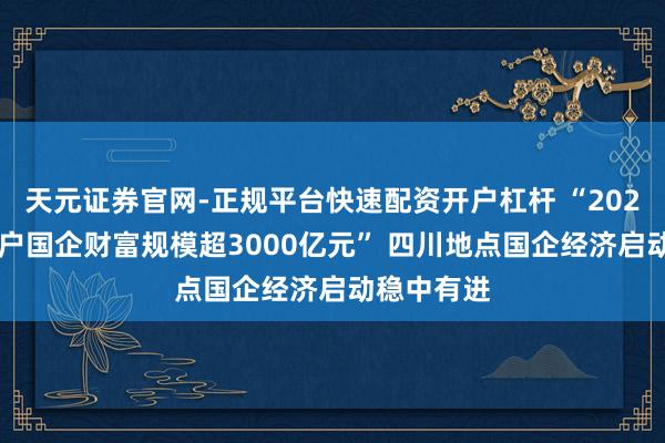 天元证券官网-正规平台快速配资开户杠杆 “2025年四川7户国企财富规模超3000亿元” 四川地点国企经济启动稳中有进
