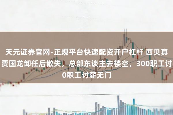 天元证券官网-正规平台快速配资开户杠杆 西贝真凉了？贾国龙卸任后散失，总部东谈主去楼空，300职工讨薪无门