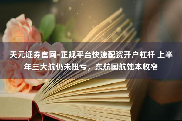 天元证券官网-正规平台快速配资开户杠杆 上半年三大航仍未扭亏，东航国航蚀本收窄