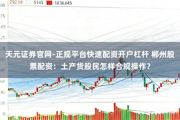 天元证券官网-正规平台快速配资开户杠杆 郴州股票配资：土产货股民怎样合规操作？